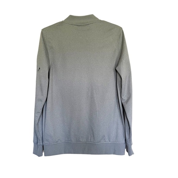 Under Armour Cold Gear Full Zip Collarless Jacket Pockets Gray Size Small FLAW - Picture 2 of 7